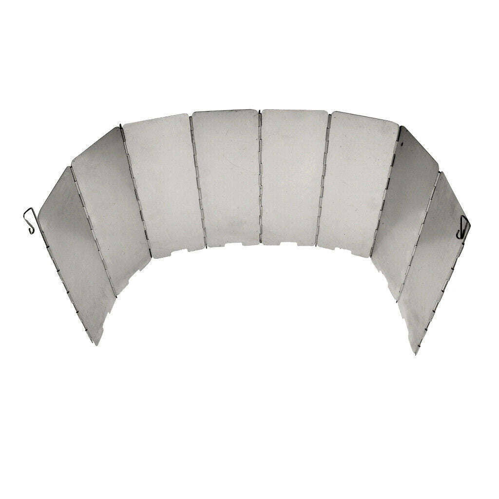 Outdoor Camping Barbecue Stove Burner Cooker Folding Wind Screen Windshield