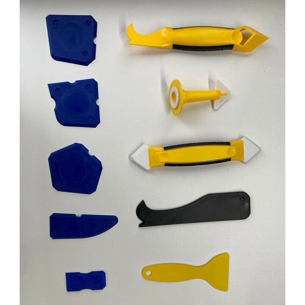 10pcs Silicone Scraper Caulking Grout Sealant Finishing Cleaning Kit Tool