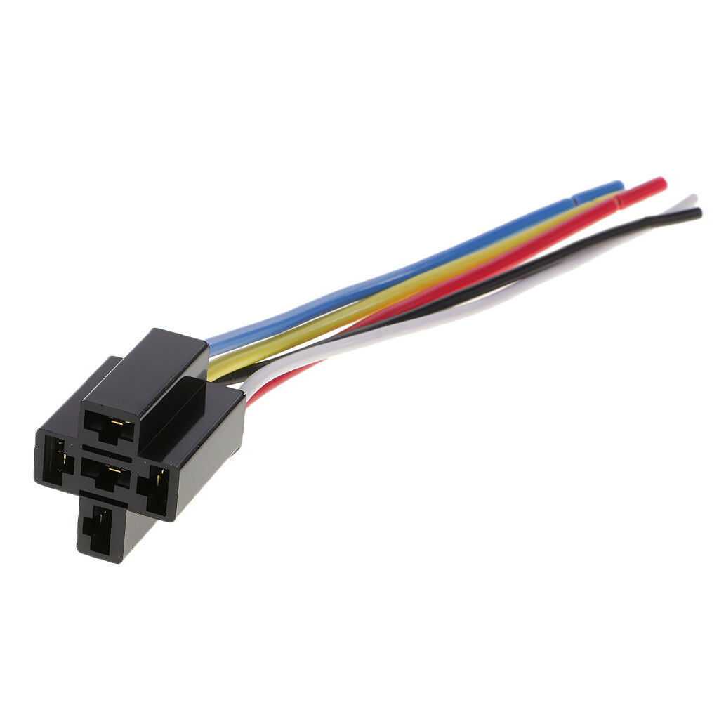 5PCS Car DC 12V Volt 60A SPDT Automotive 5 Pin 5 Wire Relay & Harness Socket