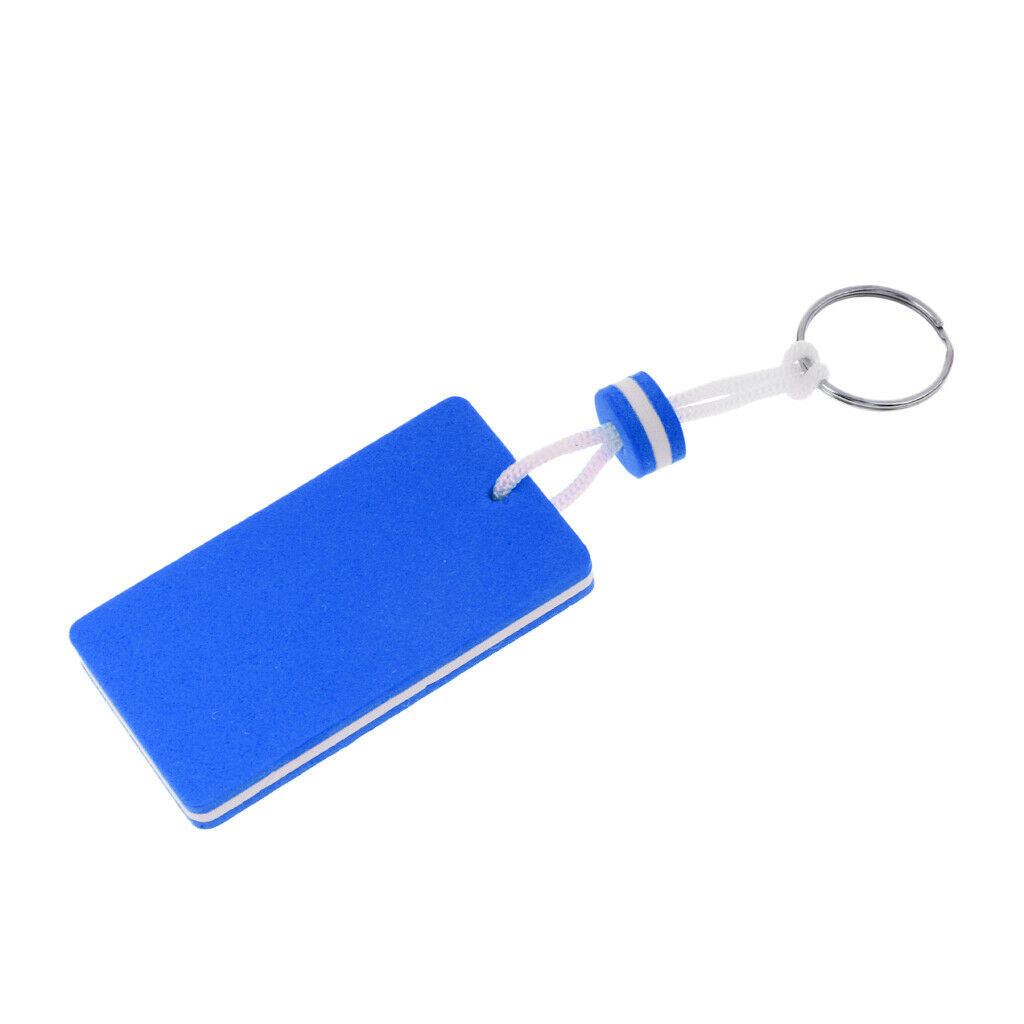 Yachting Boating Kayaking Floating Key Chain Key Ring-Rectangle Shaped Blue