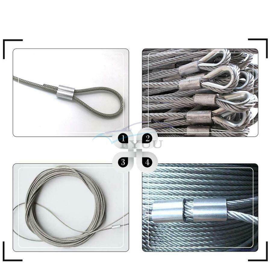 245x Universal 7 Size Aluminum Crimping Ring Sleeve Wire Rope Kit M1.2 / 3/4 / 5