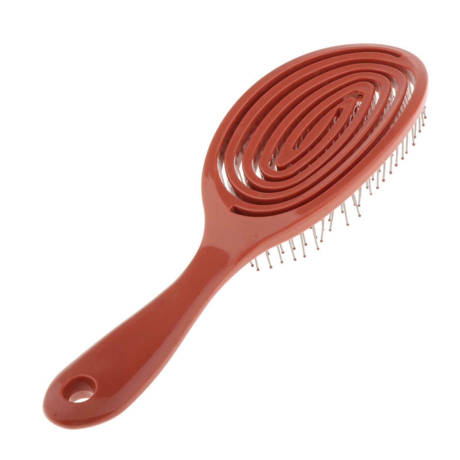 Detangler Comb Hair Brush Styling Comb Scalp Massage Hair Care Brown
