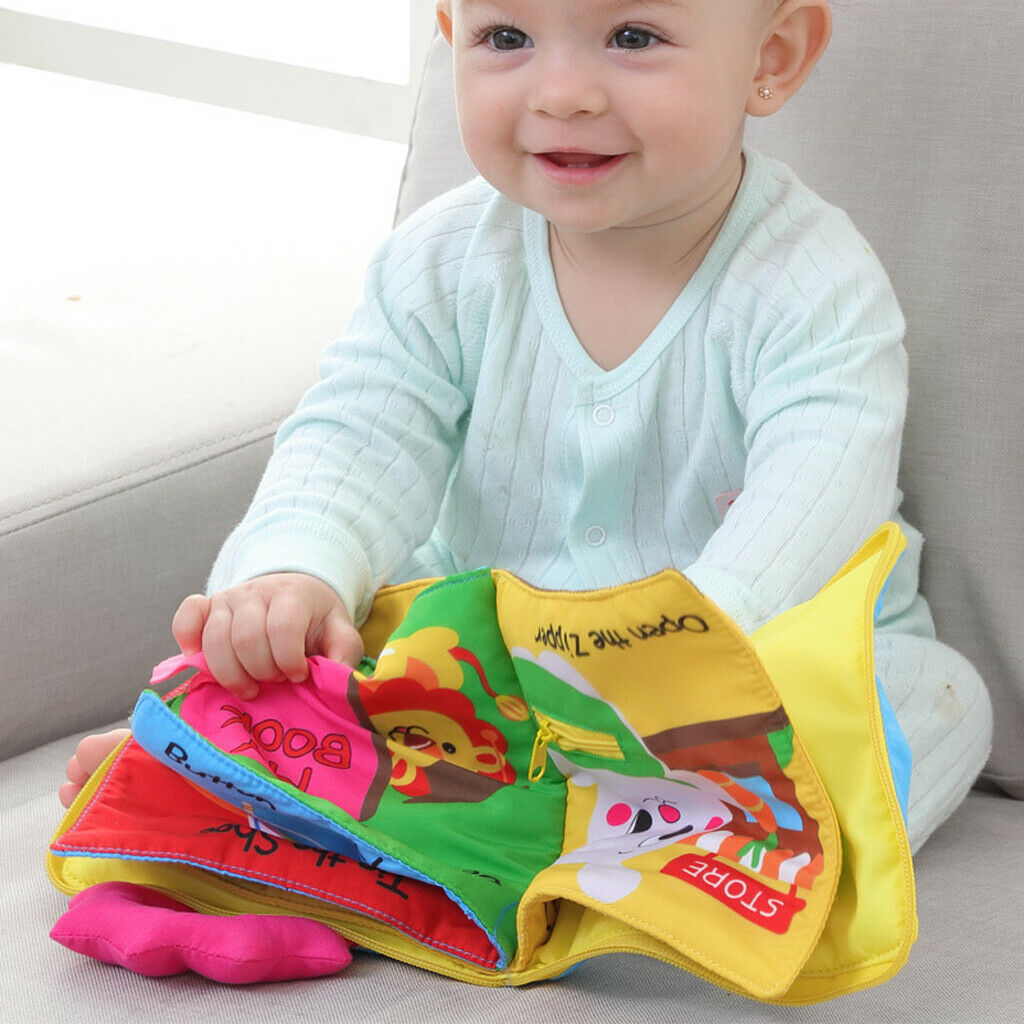 Kids Soft Cloth Books Early Toys Learning to Dress Teaching Aids Colorful