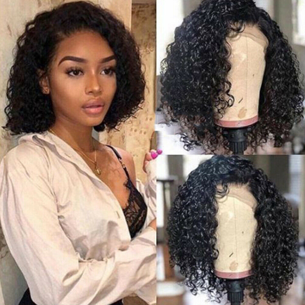Short Black Synthetic Kinky Curly Wigs Afro Curly Wig African Wigs for Womans