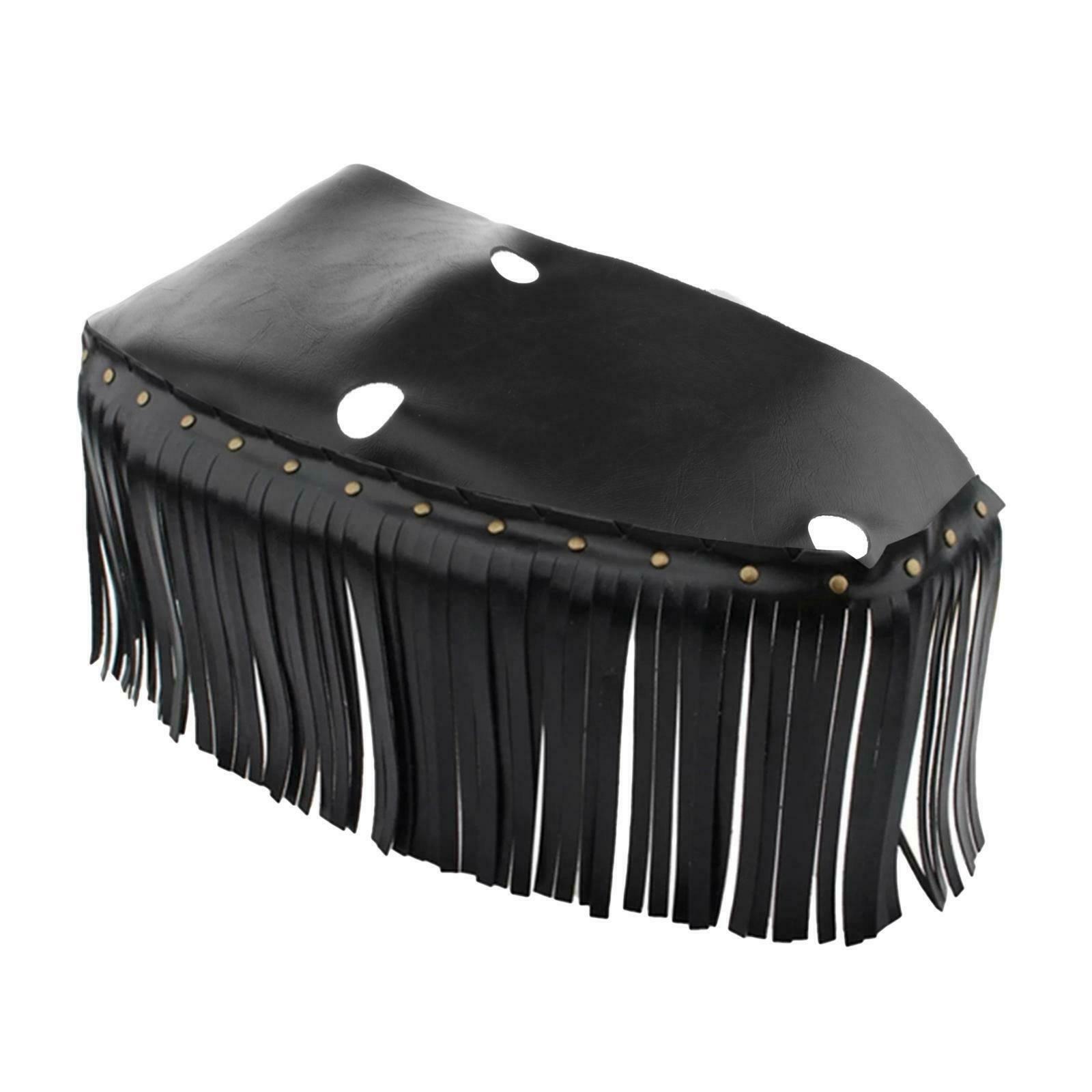 Motorcycle Front Driver Floorboard Cover with Tassel Rear Floor Board Fringe