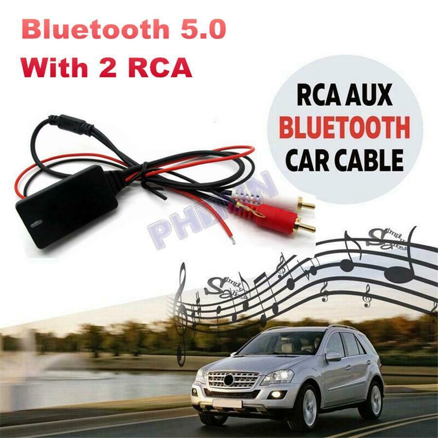 12 V RCA Cable Bluetooth Adapter AUX input Plug & Play For Most Car SUV Radio