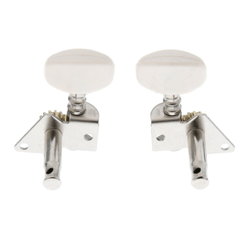 Machine Heads Tuning Pegs 2L 2R Set for Ukulele, 4 Pieces, White