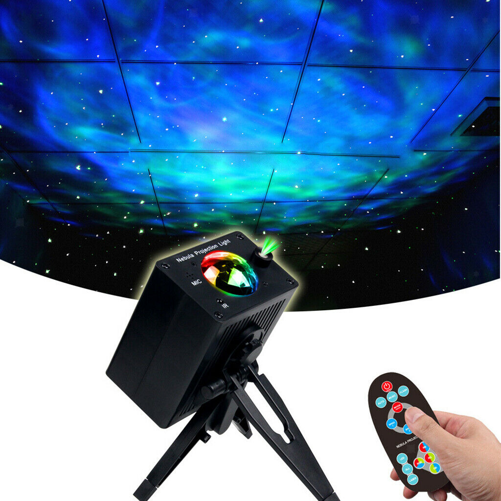 8 Color USB Rotational Galaxy Light Projector Remote Control 4 Dynamic LED Light