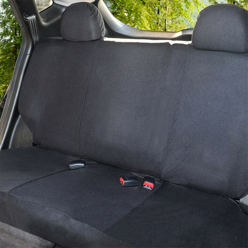 Car Seat Covers Black Complete Full Set 9pcs For Auto Vehicle Upholstery