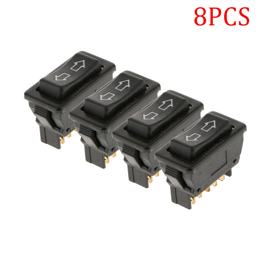 8PCS AUTO CAR UNIVERSAL POWER DOOR LOCK/POWER WINDOW ROCKER SWITCHES 5 PIN