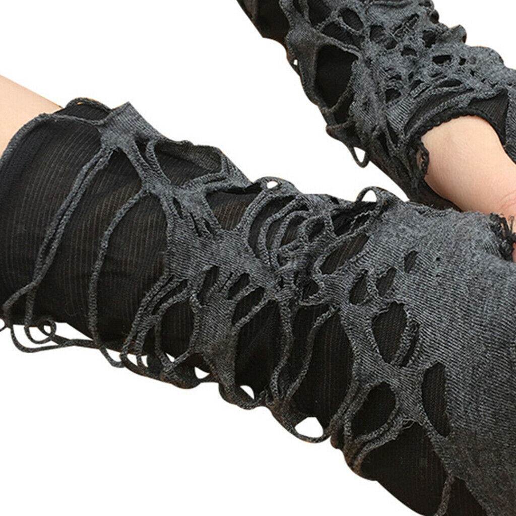Fingerless Gloves Rock Arm Warmer Ripped Gloves Party Clothes Accessories