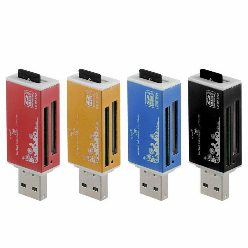 4 in 1 USB 2.0 Multi Memory Card Reader for Micro SD SDHC TF M2 MMC MS PRO DUO~