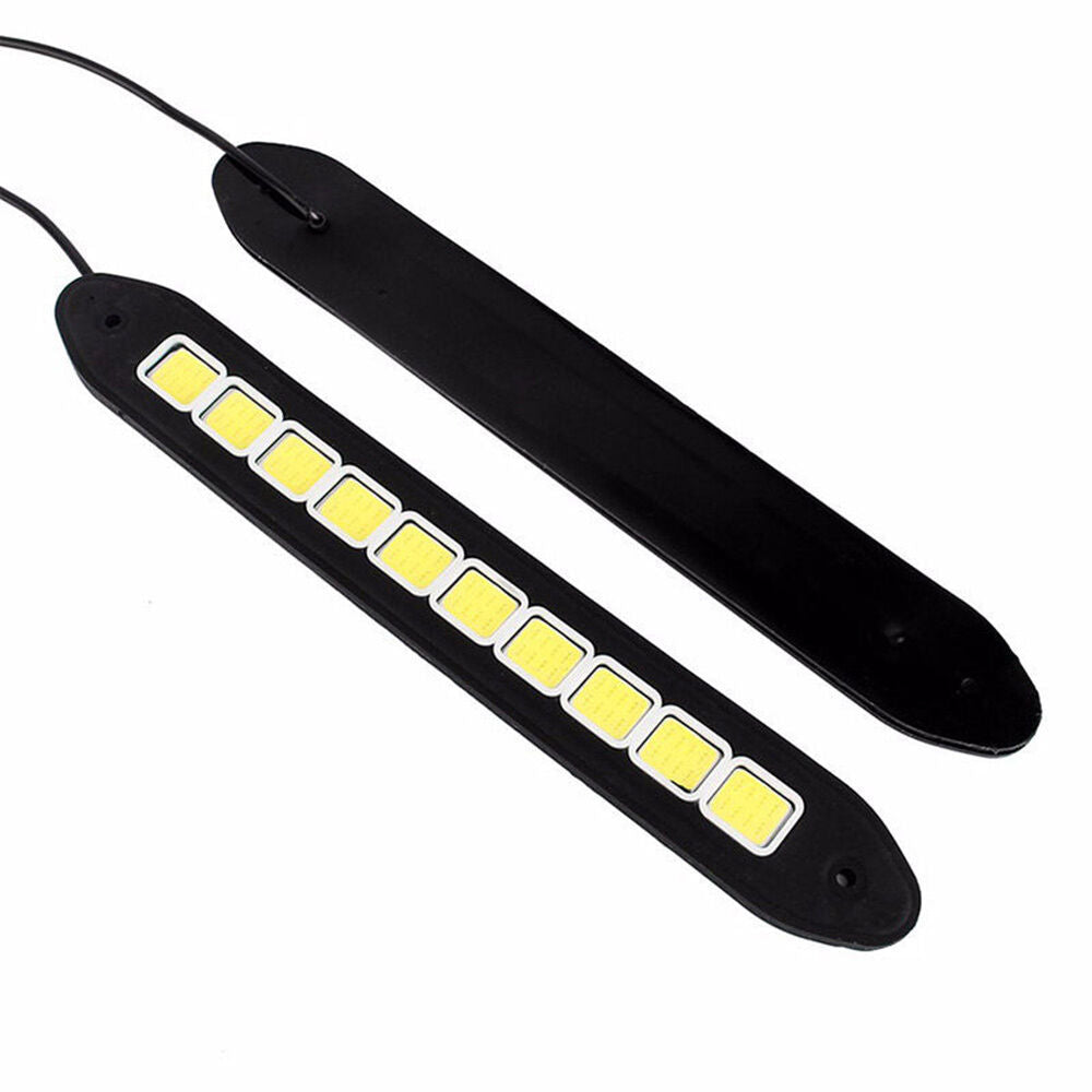 2x 20W Waterproof LED 12V Daytime Running Light DRL COB Strip Lamp Fog Car