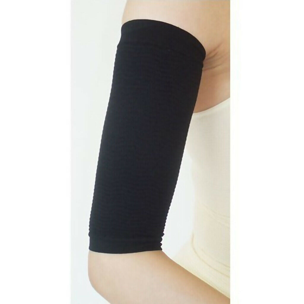 2 Pairs Upper Arm Shapewear Slimmer - Sports Shaper Sleeves Wraps - Black