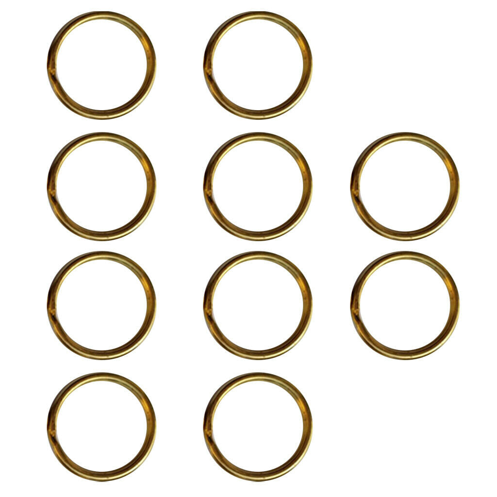 20 Pieces Brass Round Split Key Chain Rings Key Holder Loop Craft 20mm+15mm