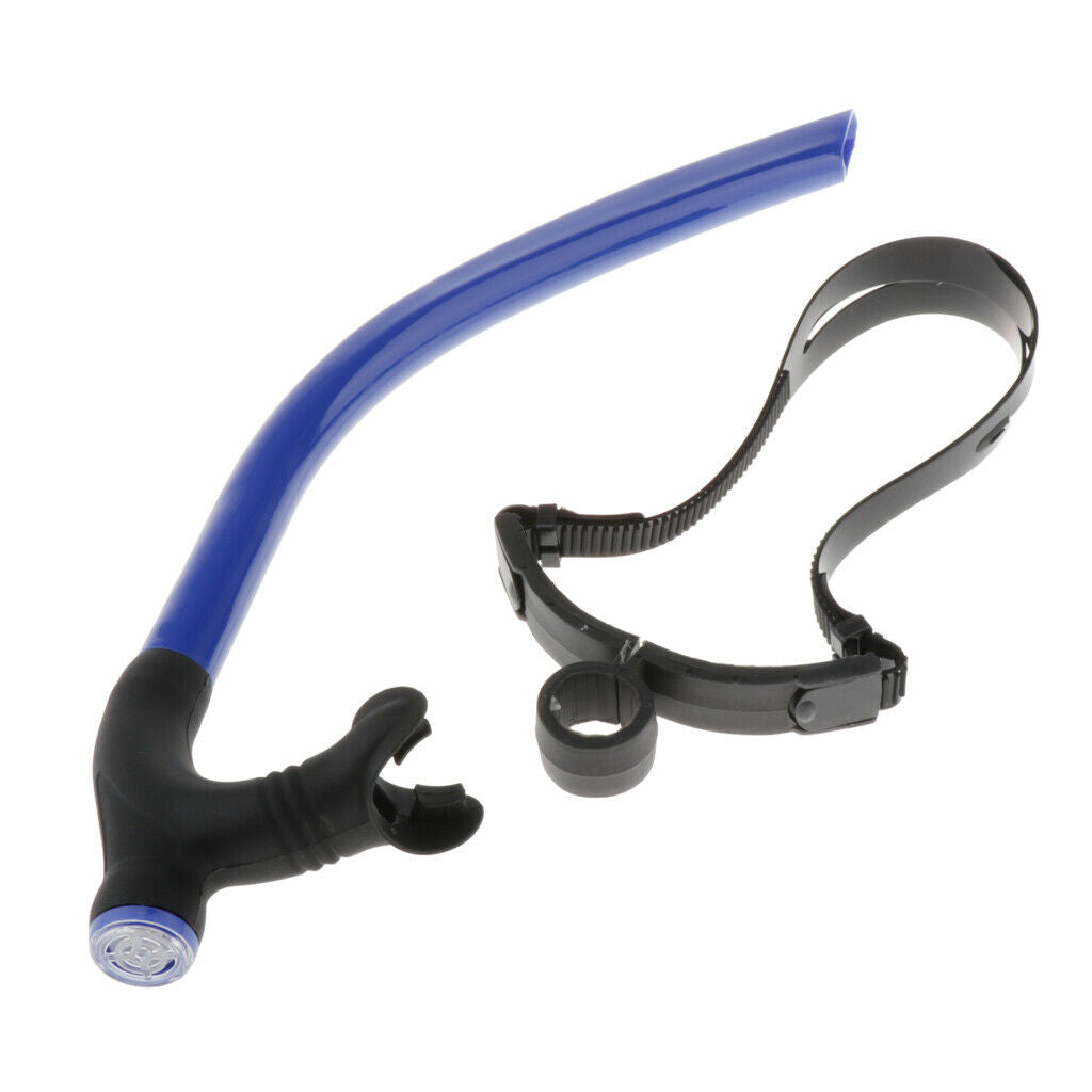 Silicone Swimmer Snorkel with Head Strap Training Mouthpiece Open Water