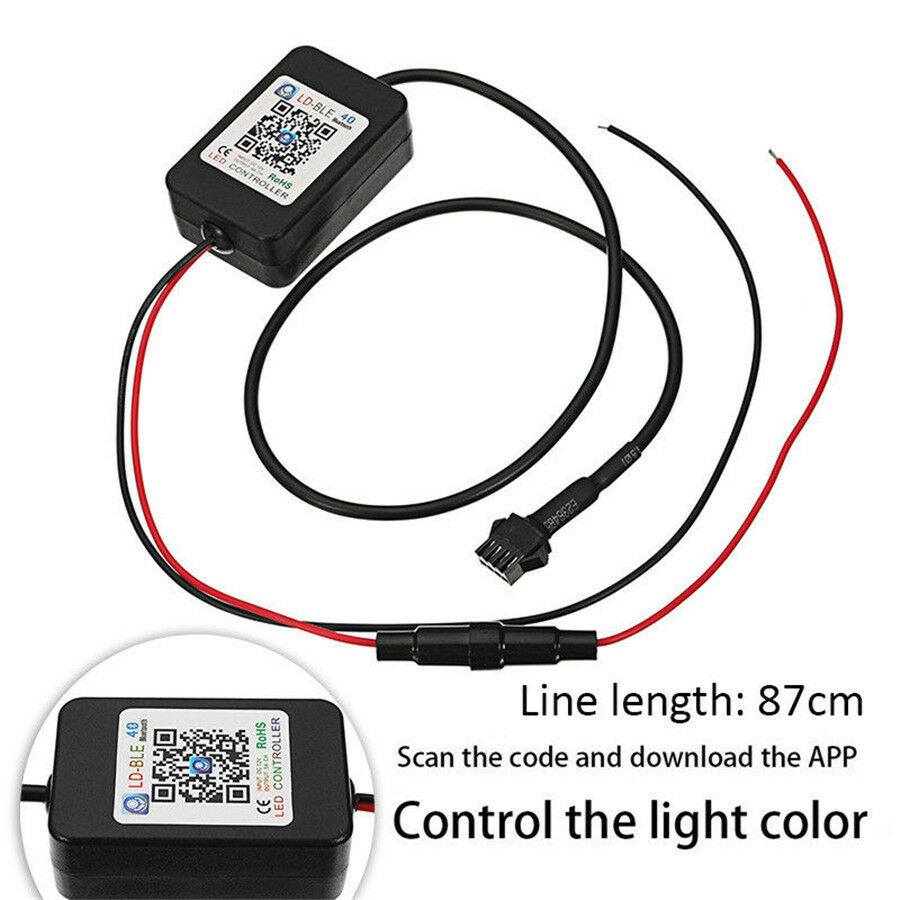 RGB Demon Eye LED Wireless App Control For Car Bike Headlight Projector Retrofit