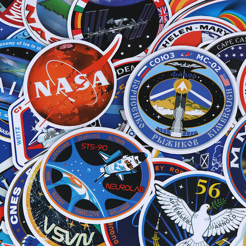 45Pcs Outer space theme stickers DIY scrapbook suitcase laptop guitar sti.l8