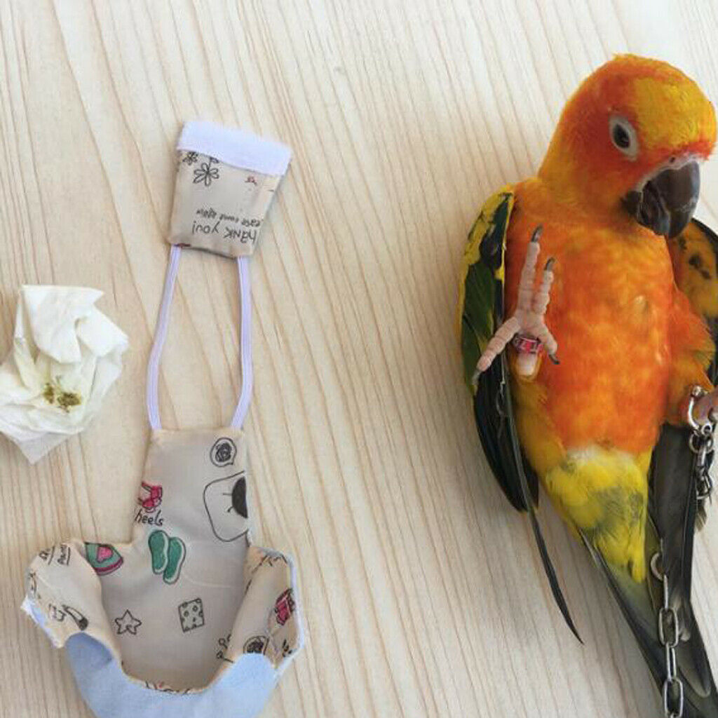 Breathable Cloth Nappies Washable Bird Diaper Pocket Nappies for Parrot Macaw