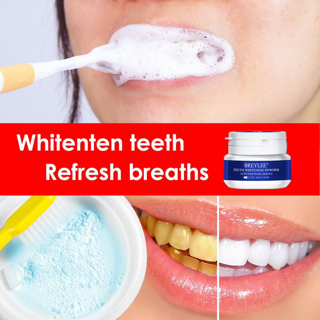 Teeth Whitening Powder Toothpaste Supply Kit Oral Remove Plaque Stains Tool