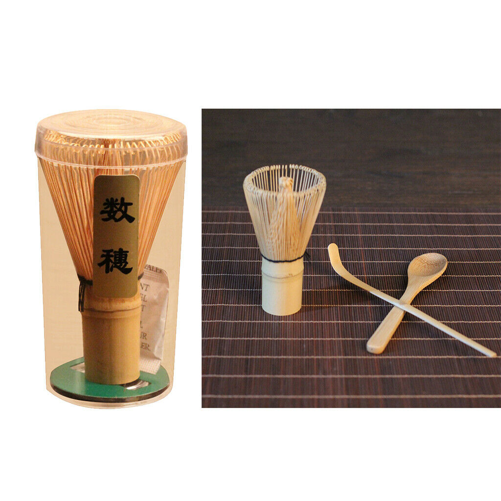 Homemade Bamboo Matcha Powder Chasen Whisk Teaspoon Scoop Tea Ceremony Tools
