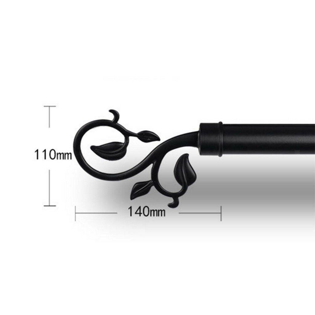 1  Drapery Curtain Rod Ends Caps Finials for 28mm Dia. Pole White L