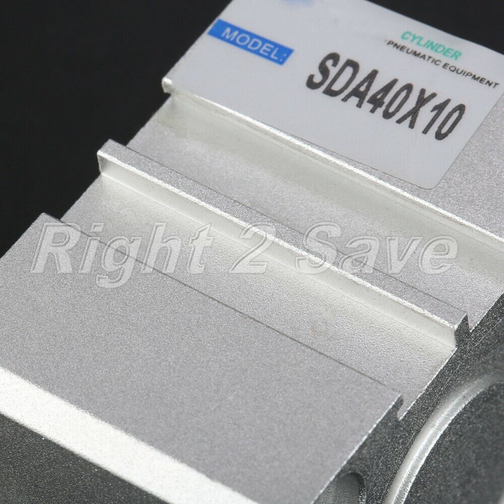 SDA40 x10 Pneumatic SDA40-10mm Double Acting Compact AIR Cylinder Aluminum Alloy