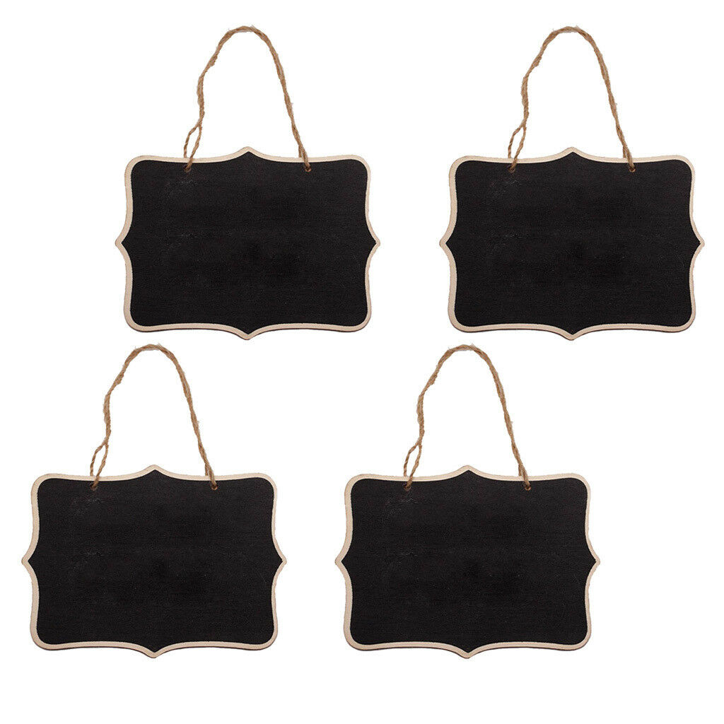 4Pcs Mini Hanging Chalk Board Blackboard Memo Garden Plant Sign Note Plate 1