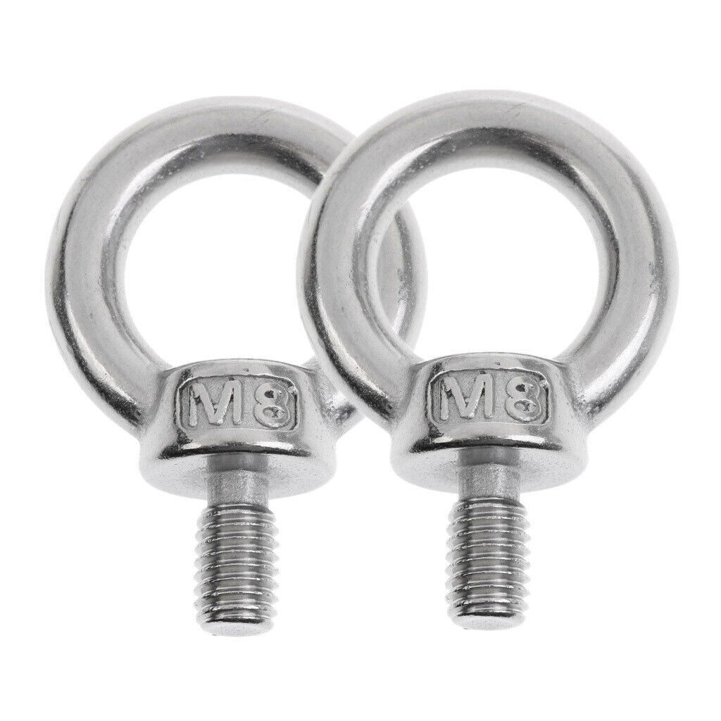 2 Pieces Machine Shoulder Eye Bolt Din Ring Screws Hardware Accessories