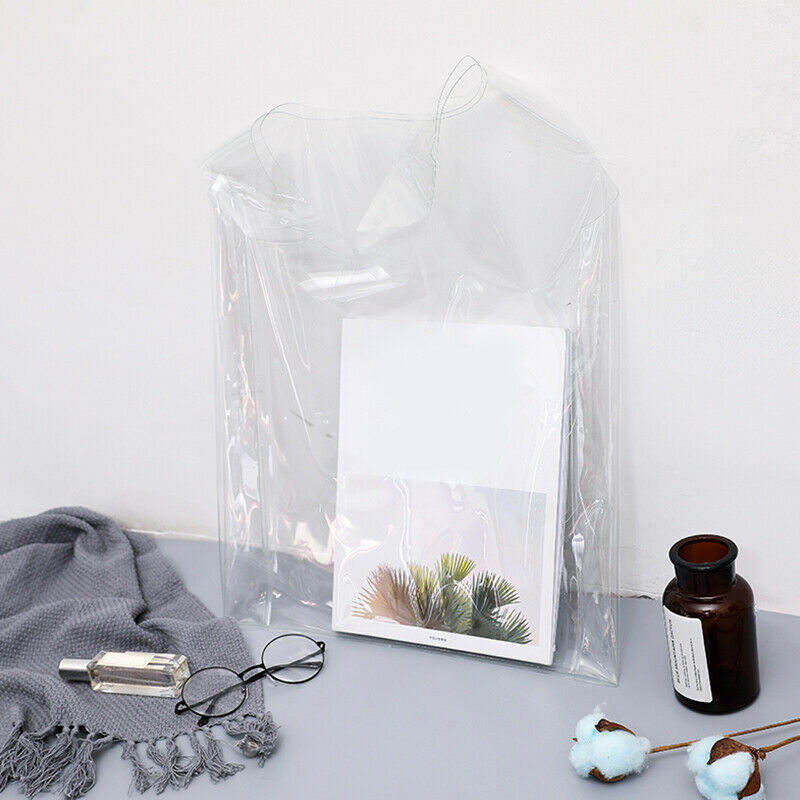 Women's Shopping Bag Beach Plastic Handbag Clear Street Travel PVC PU Totes New