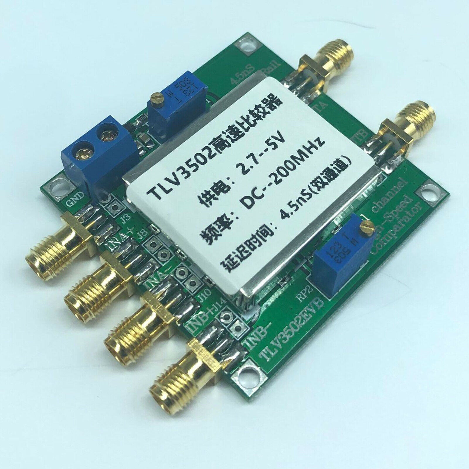 TLV3502 Dual Channel Comparator 4.5ns Rail to Rail 2.7-5VDC DC - 200MHz
