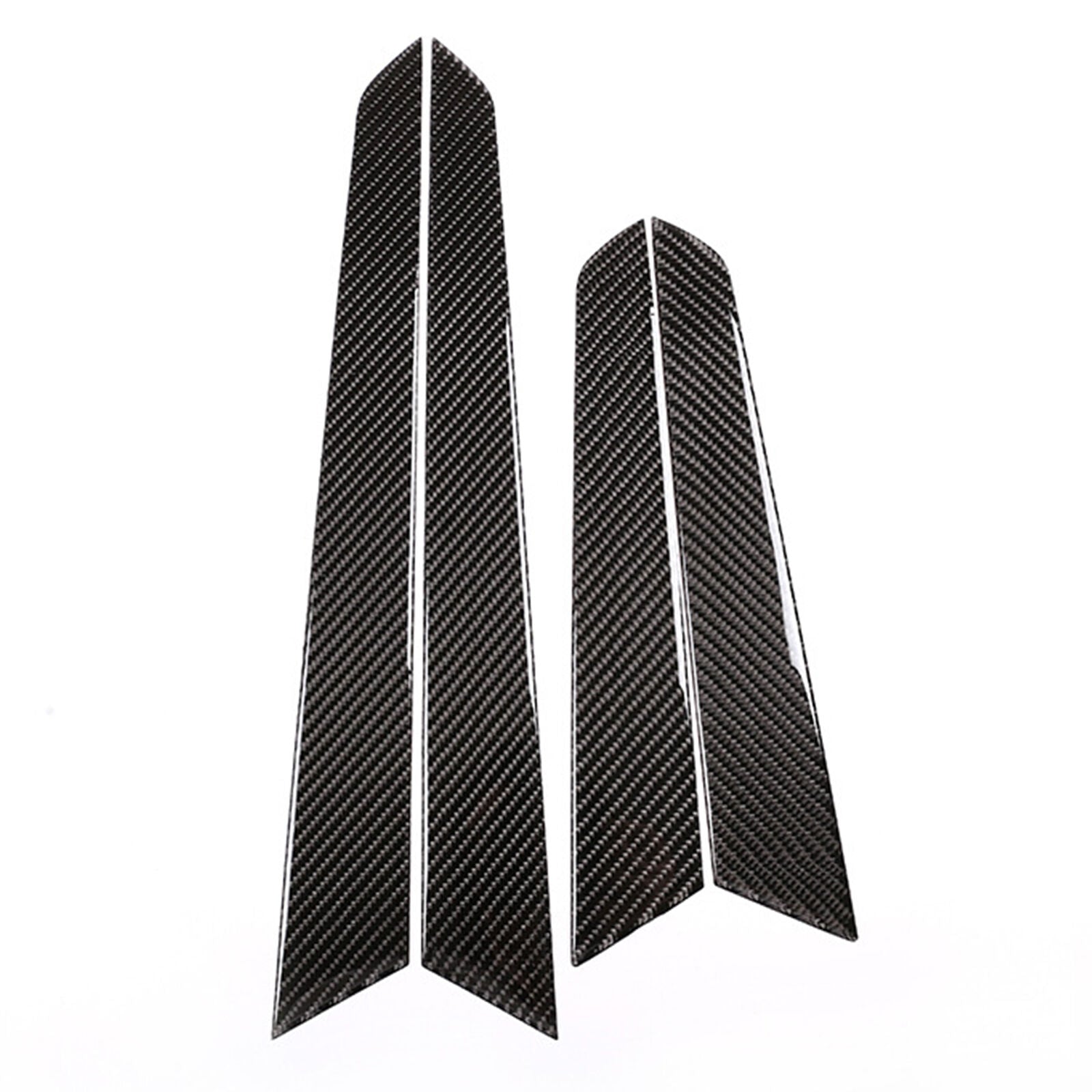4Pcs Carbon Fiber Interior Door Panel Cover Trim For Mercedes-Benz W204 2007-13