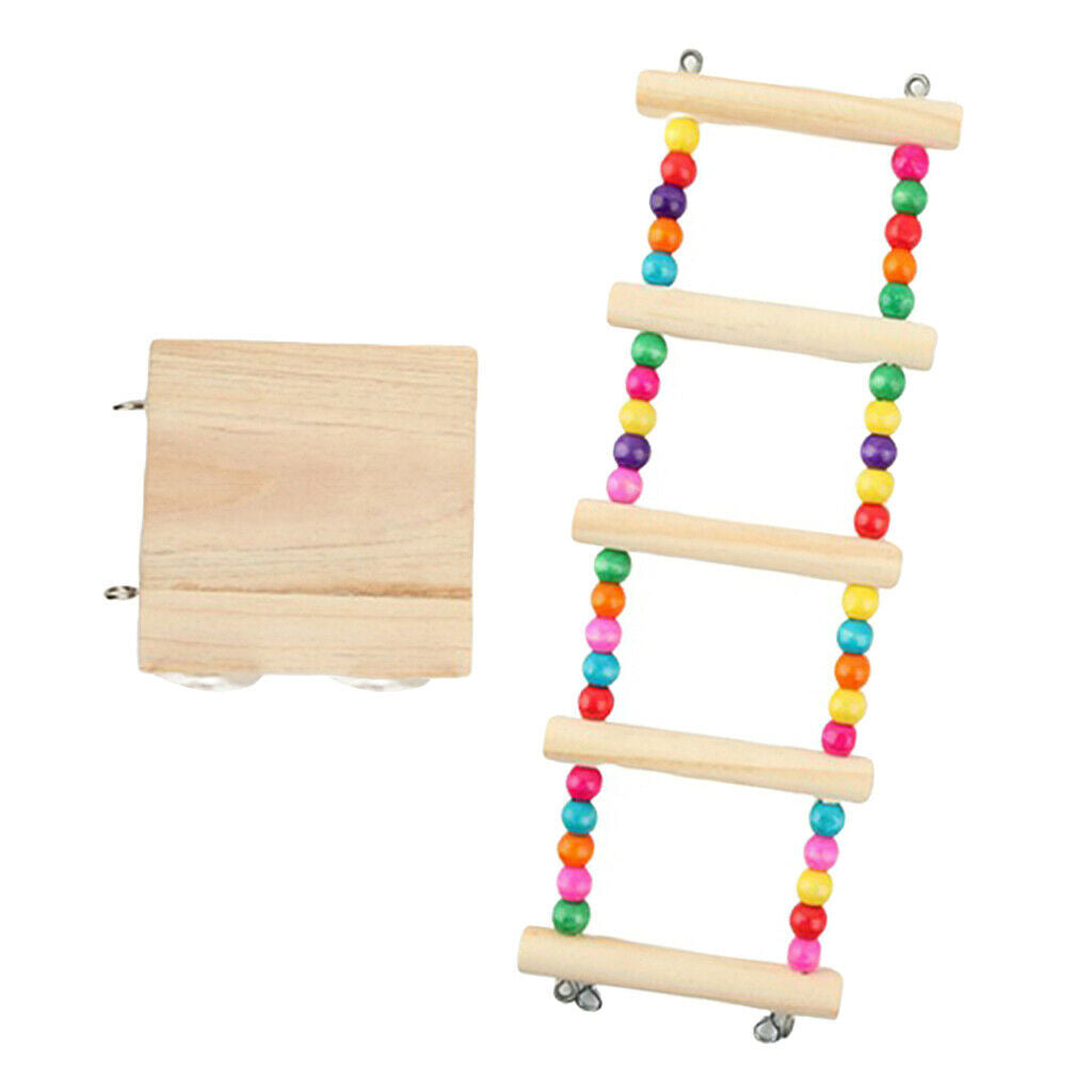Wood Ladder Birds Climb Toys Parrots