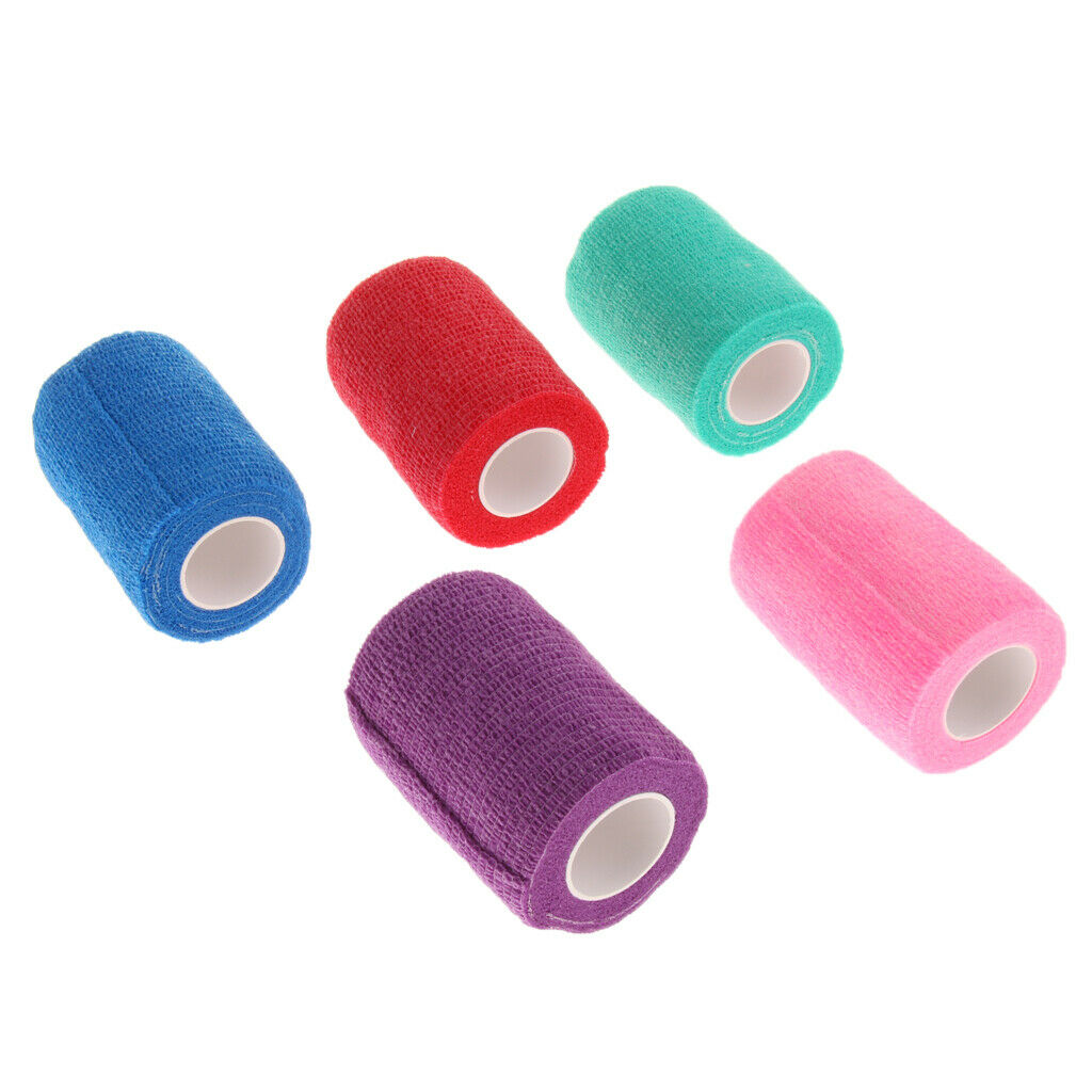 10Pcs Cute Pet Dog Cat Vet Wound Elastic Cohesive Bandage Self Adherent Wrap