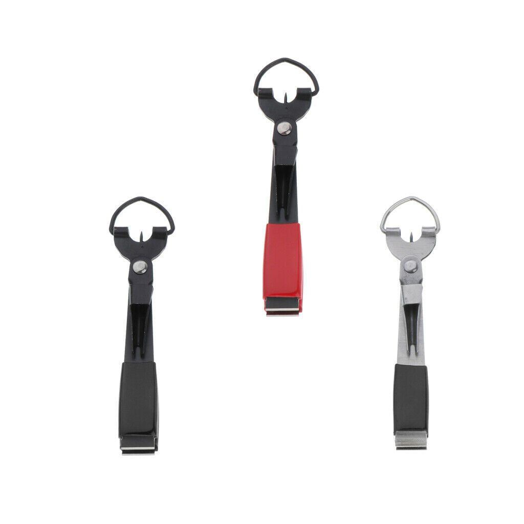 3 Piece Fishing Line Nipper Clipper Quick Nail Knot Tying Tool for Fishing