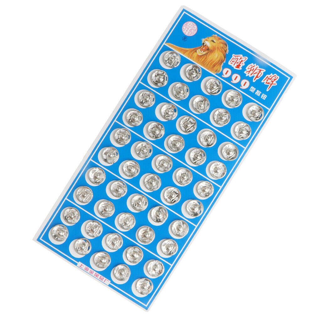50 pairs of sew on metal snap fastener snap fasteners DIY sewing craft 10mm