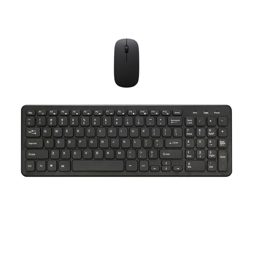 2.4G Wireless Keyboard and Mouse Cordless Set for PC Latptop Desktop Black