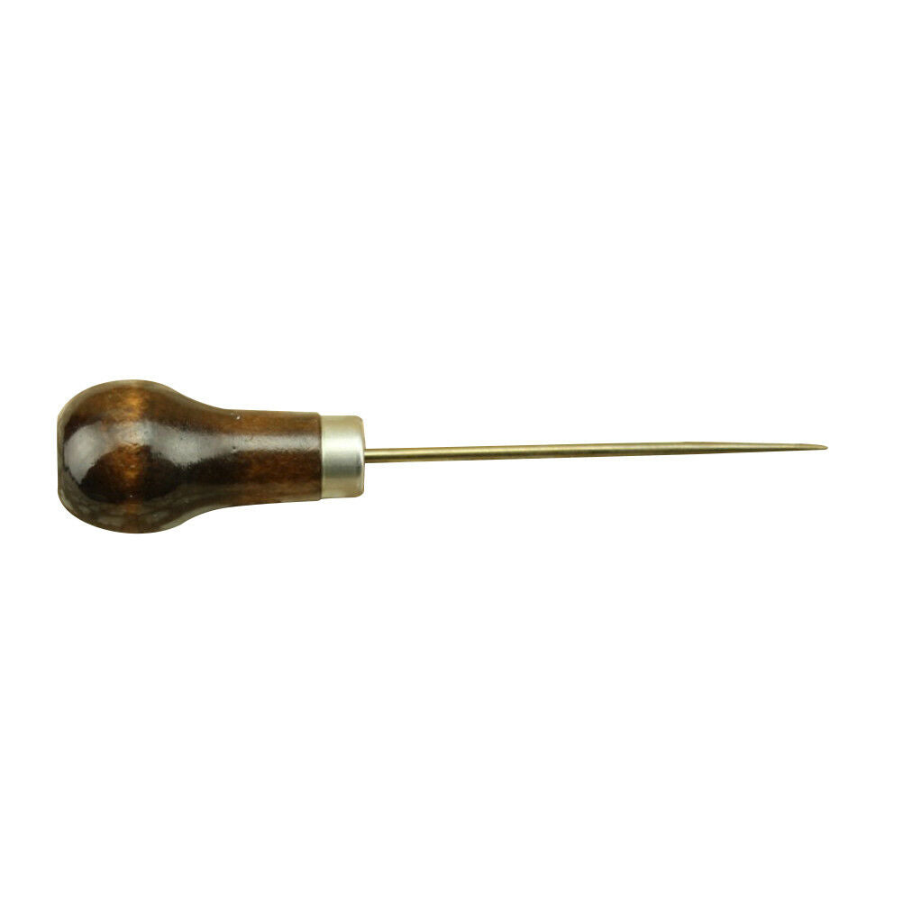 Professional Leather Wood Handle Awl Tools For Leathercraft Stitching Sewi.l8