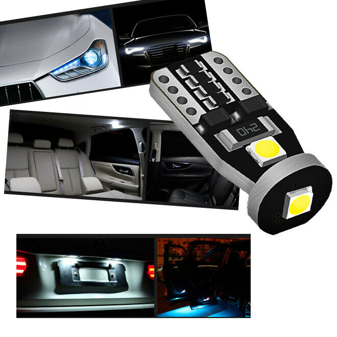 4pcs White T10 3030-SMD LED Bulb Backup Lights  2827, W5W, T10 6000K White Light