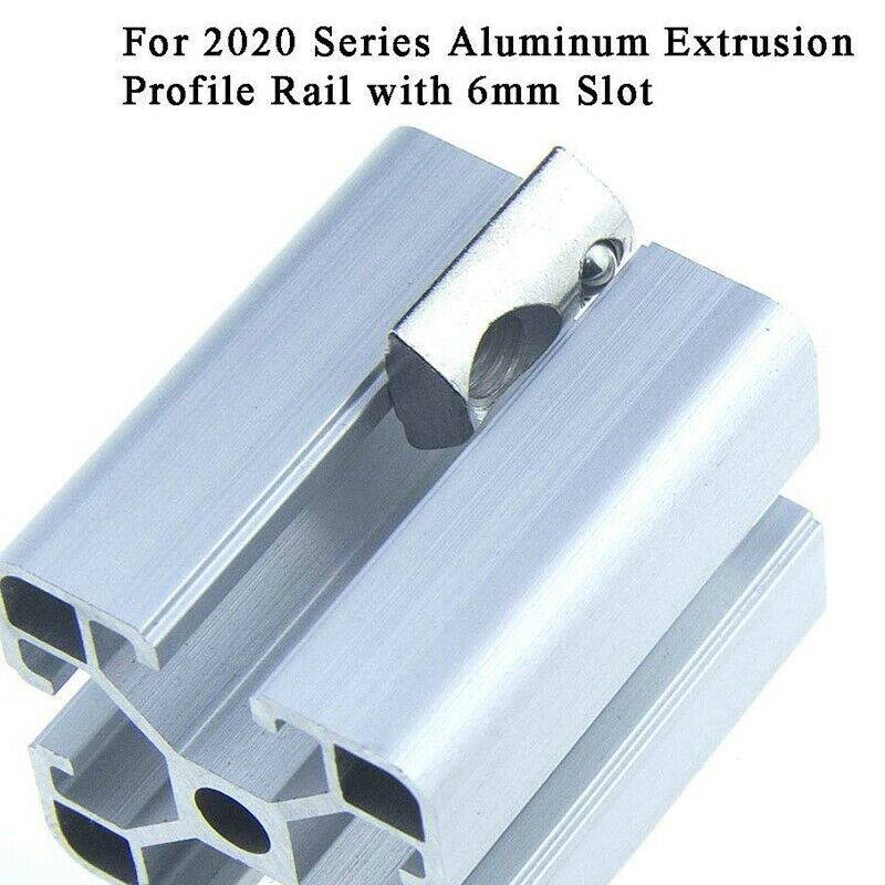 25 Pack 2020 Series M5 T Slot Nuts Roll-In Sp Ball Loaded Elastic Nuts for 202B4
