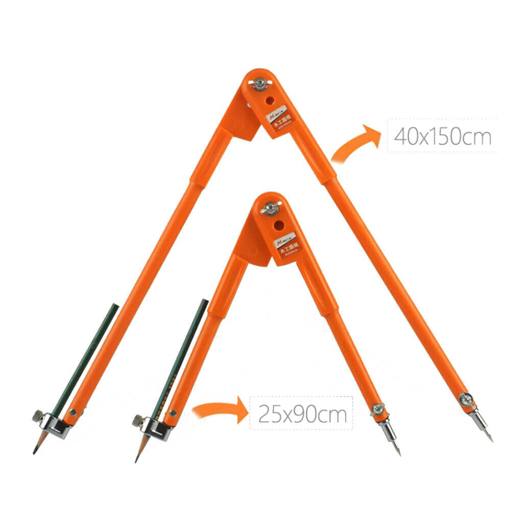 Precision Plastic Scribing Compass Caliper with Pencil Holder Map Plotting