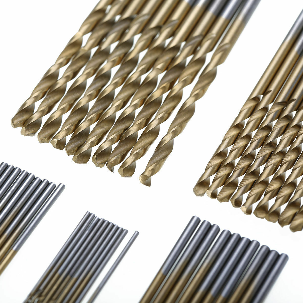Lots Titanium Coating High Speed Steel Drill Bit Set Tool 1/1.5/2/2.5/3mm 50pcs
