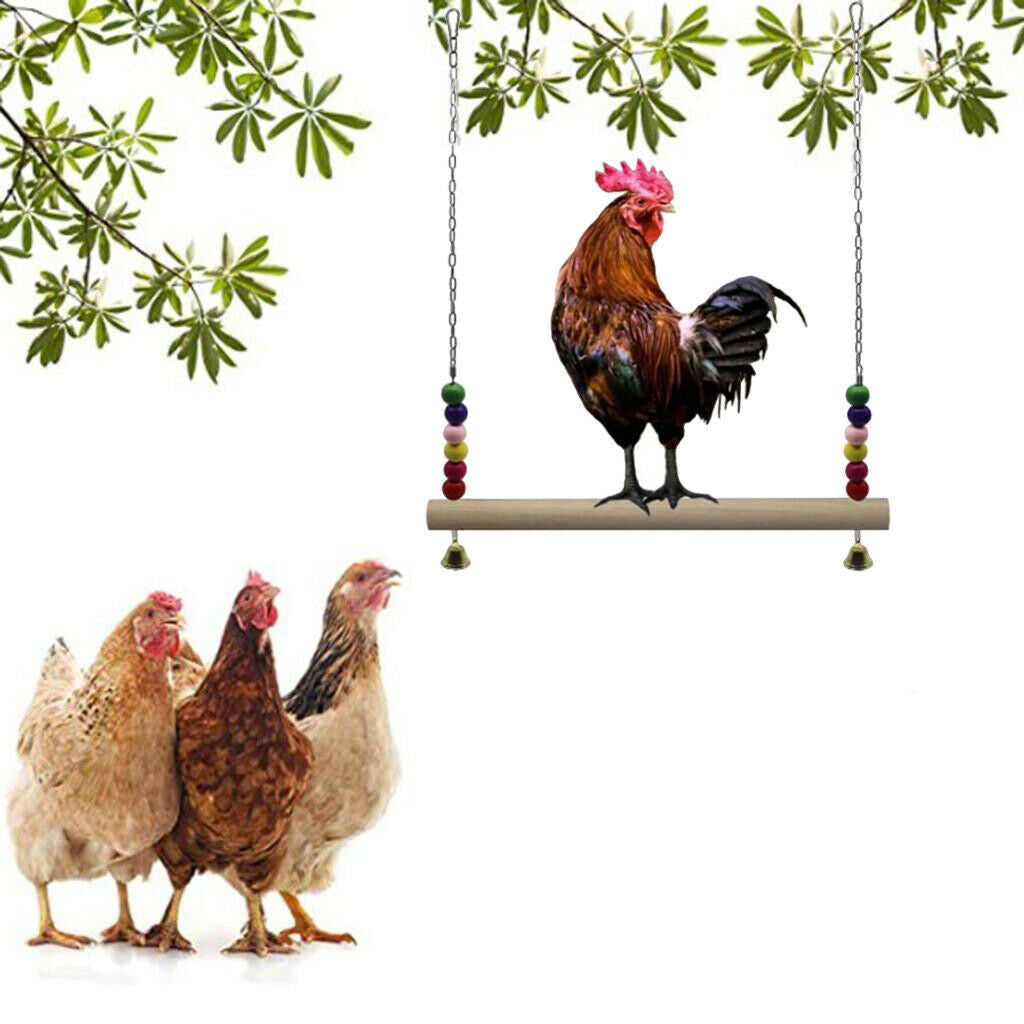 Chicken Swing Wooden Perch Chicken Large Birds Finches Canary Parakeet