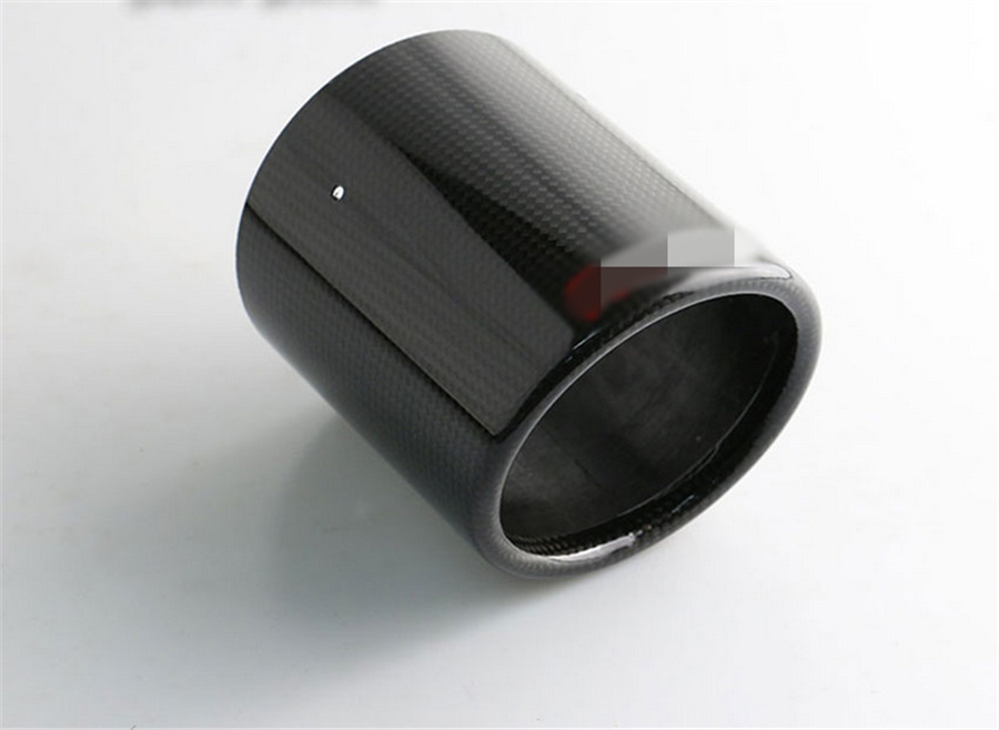 4" Outlet Car Carbon Fiber Exhaust Tip Shell Cover Sleeve Muffler Pipe Shroud
