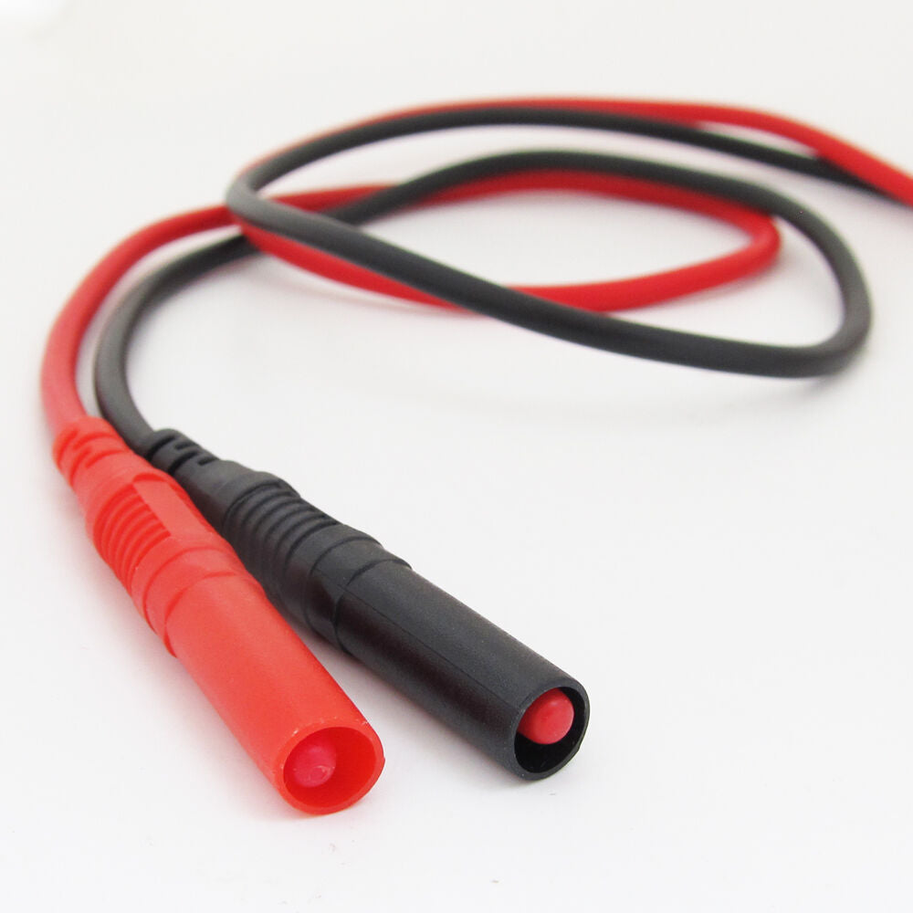 10pcs 1M/3.3ft Dual Jacket 4mm Banana Plug Silicone Voltage Probe Test Cables