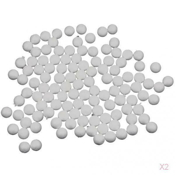 2x100pcs White Modeling Craft Styrofoam Ball Sphere Decoration Kids DIY 15mm