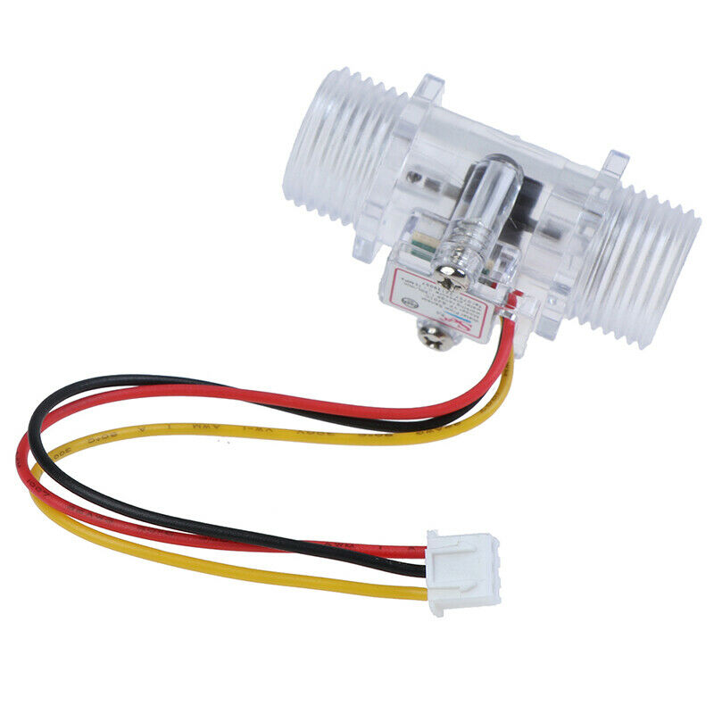 1Pc Water Flow Sensor Switch G1/2" Hall Effect EBter Control DC 5-15V.l8