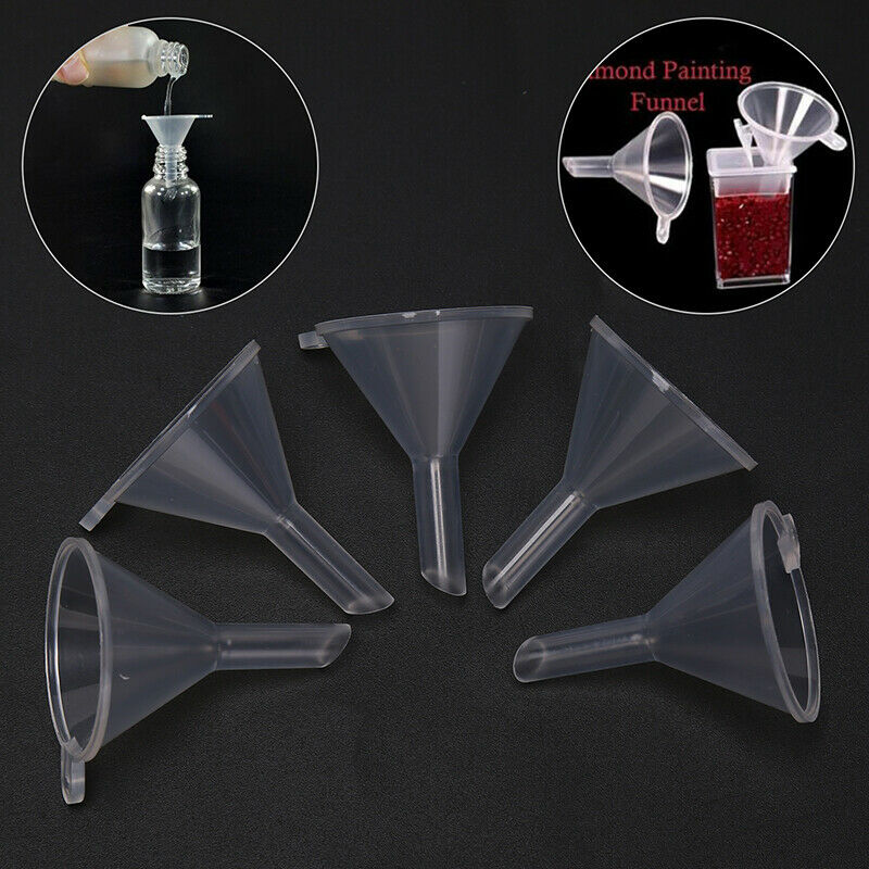 5pcs New Small Plastic For Perfume Diffuser Bottle Mini Liquid Oil Funnels  KX