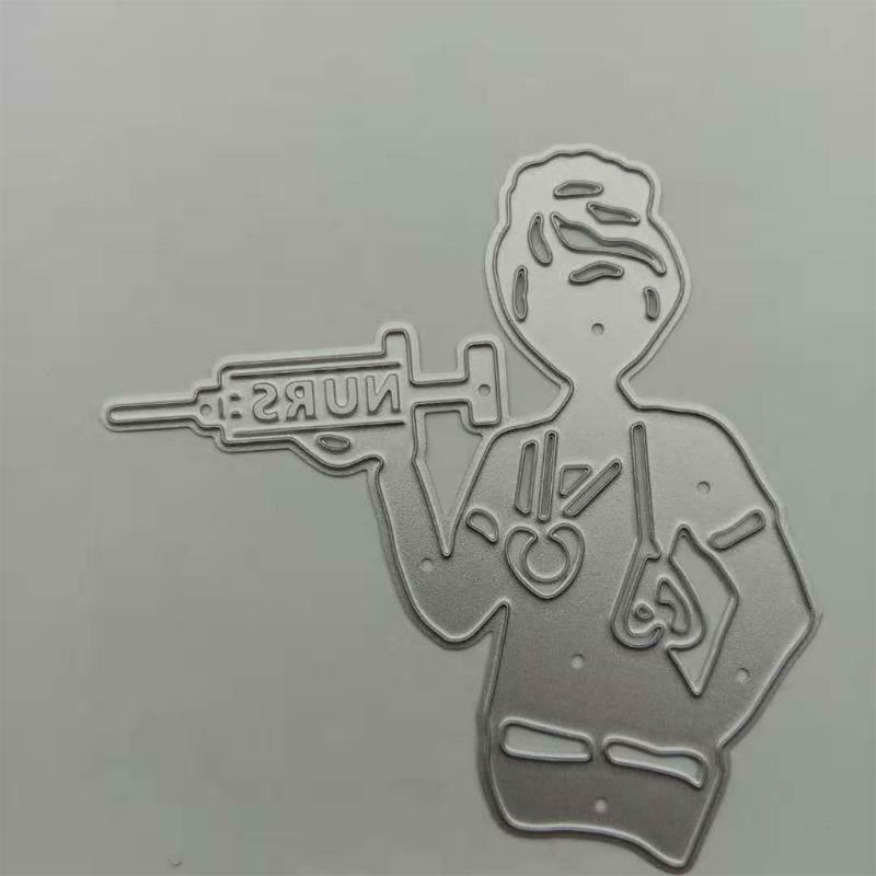 Nurse Metal Cutting Dies Stencil DIY Scrapbooking Album Paper Card Template Mold