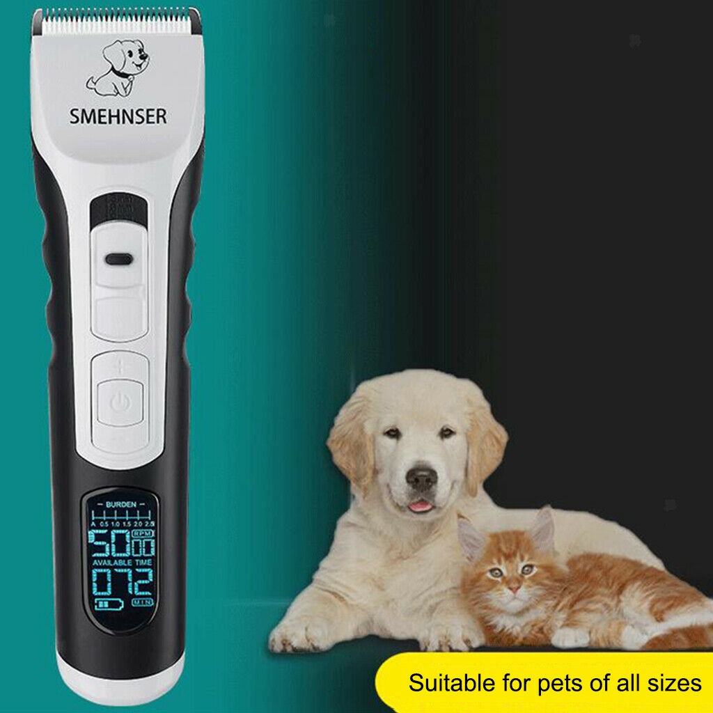 Electric Pet Clippers Dog Cats Hair Cutting Shaver Low Noise Trimmer Groom